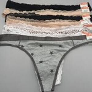 Jenni Intimates Thong Underwear Panties Size 3XL XXXL 7 Pairs Multicolor